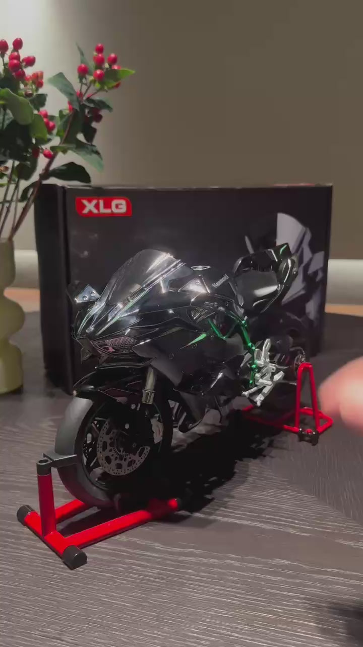 1:6 Scale Kawasaki Ninja H2R Diecast Motorcycle Model –Bike with Sound & Light Effects