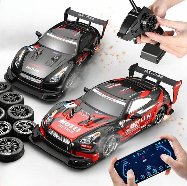 RC Drift Car, 1:24 Remote Control High Speed Racing Drifting Car 20KMH for Boys 4x4 Wheel Drive Rechargeable Extra Drifting Tires Birthday Gifts