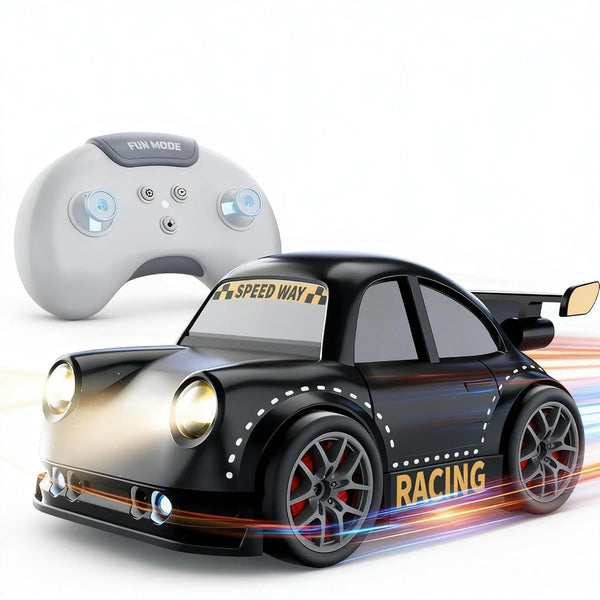 Remote Control Drift Car with Gesture Sensor, 360° Stunt RC Car with LED Lights, Rechargeable 2.4GHz Smart Follow Me & Escape Mode Racing Toy for Kids Boys Girls(Black)