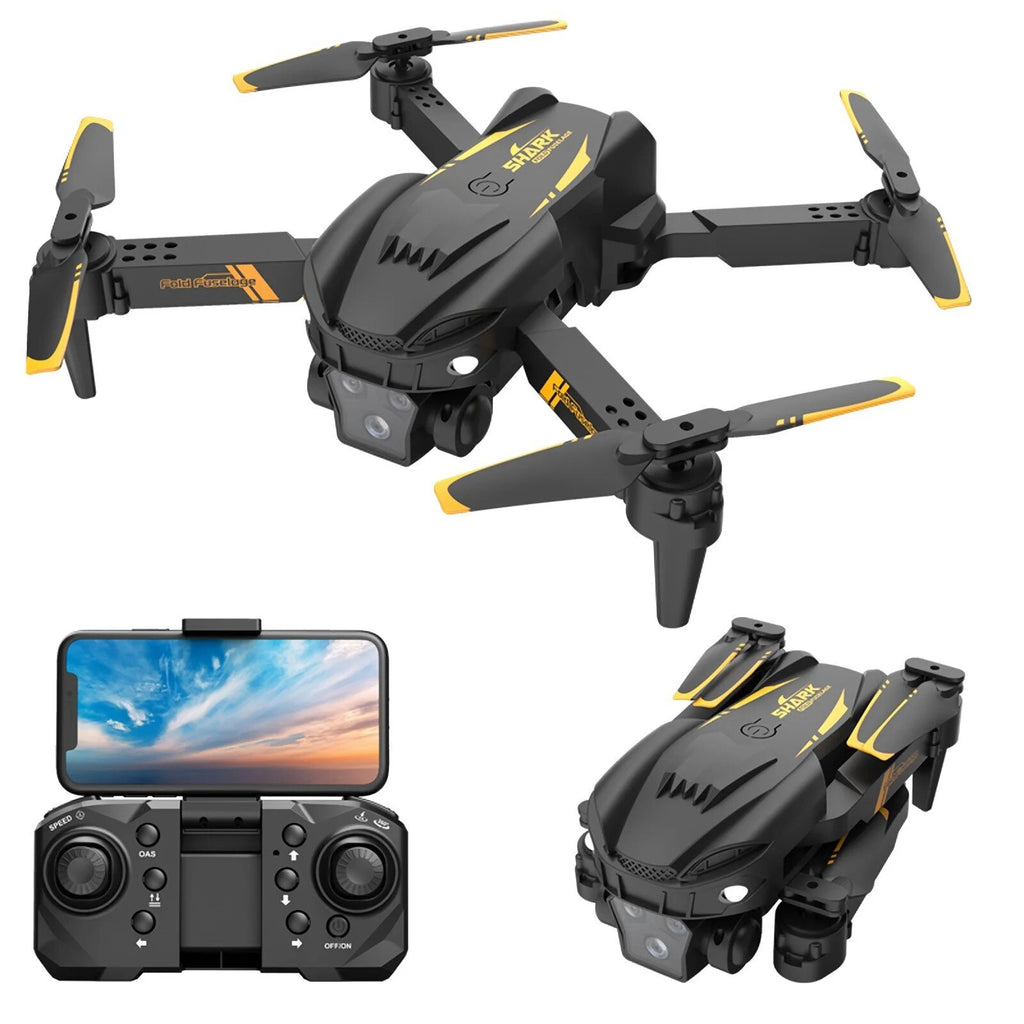 S6 Pro Foldable Drone with HD Dual Camera, Optical Flow Positioning, 360° Flip, Headless Mode, LED Lights & Modular Battery for Kids and Adults