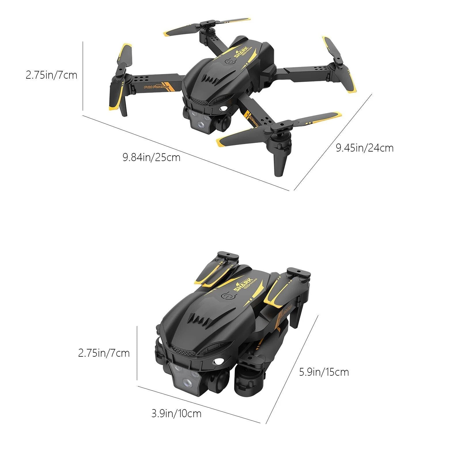 S6 Pro Foldable Drone with HD Dual Camera, Optical Flow Positioning, 360° Flip, Headless Mode, LED Lights & Modular Battery for Kids and Adults